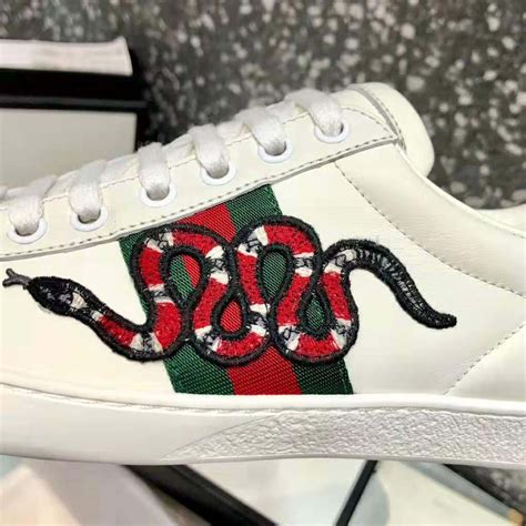 gucci kingsnake ace on feet